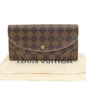 Louis Vuitton Damier Portefeuille Wallet Kaisa Long Hook Rose Pink Ballerine